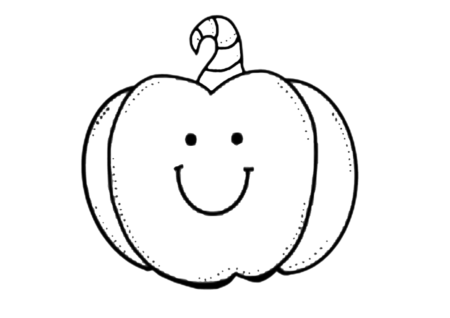 Smiling Pumpkin Coloring page Print